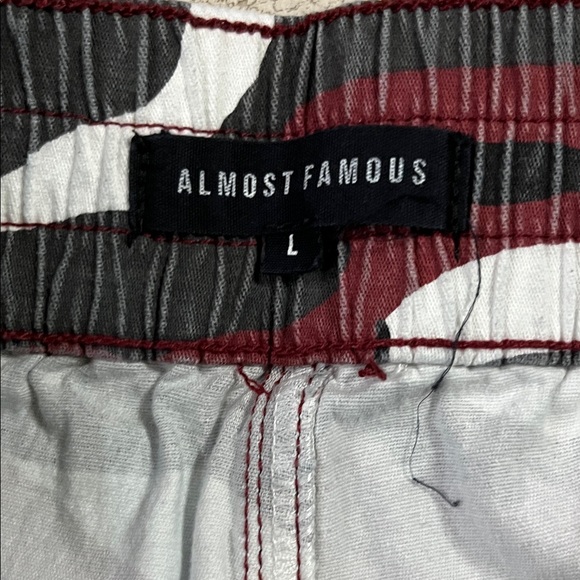 Almost Famous Red and Gray Camouflage Joggers - Picture 3 of 3